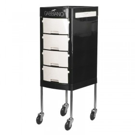 Hairdressing Trolley GABBIANO FT65-1 Black/White